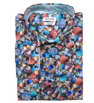 Zuccino Italy LS Seashell Tailored  Lt.Blue Shirt