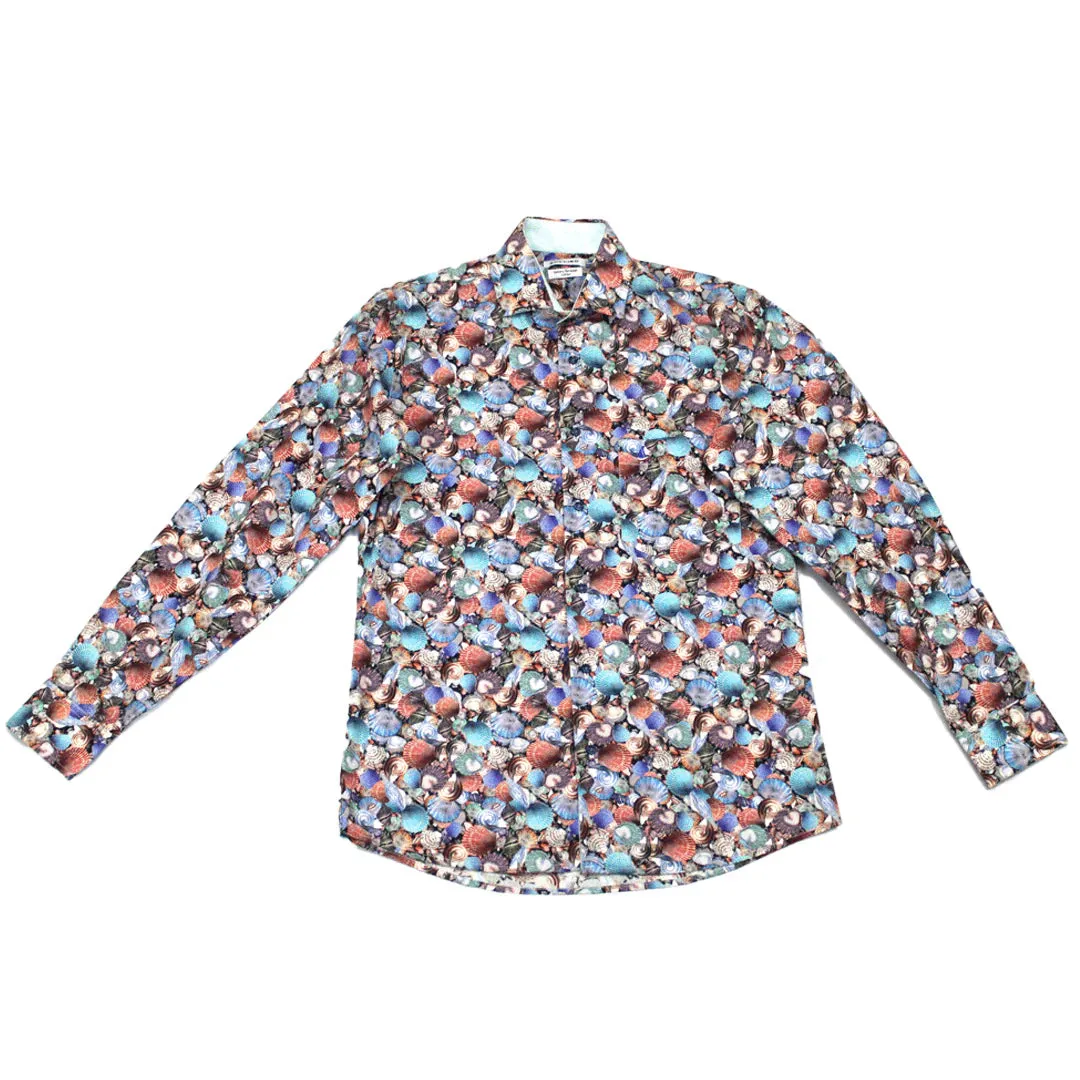 Zuccino Italy LS Seashell Tailored  Lt.Blue Shirt