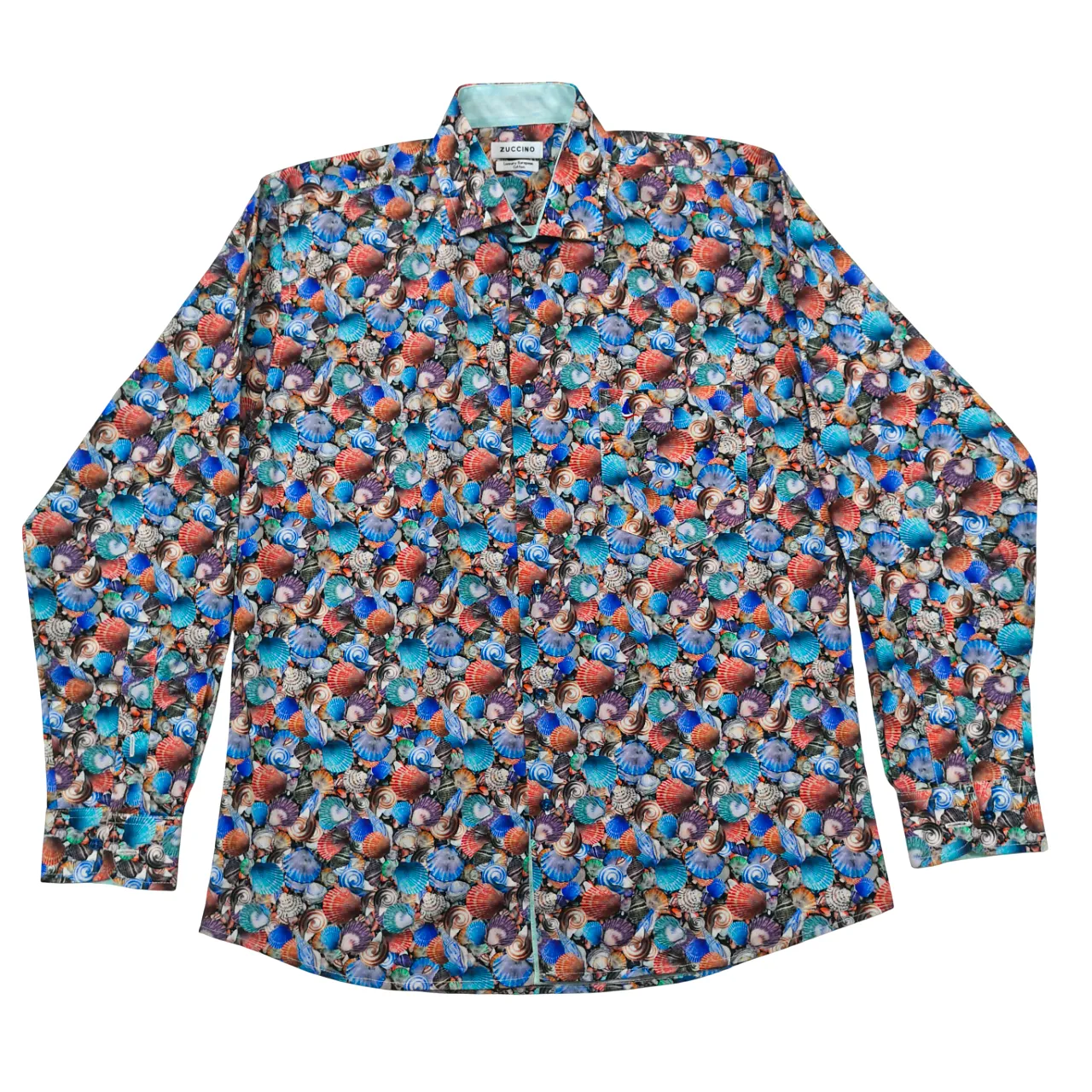Zuccino Italy LS Seashell Tailored  Lt.Blue Shirt